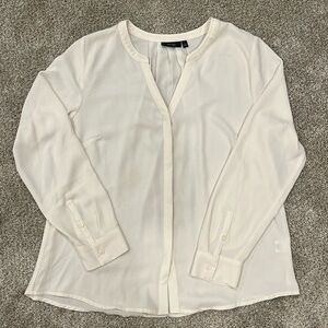 APT 9 cream button down blouse